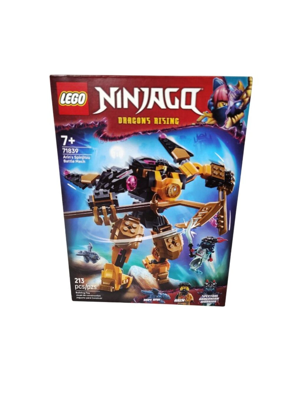 Lego Ninjago Dragons Rising Arins Spinjitzu Battle Mech Set 71839 213 Pieces